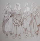 Cyrano de Bergerac - Costume design for Chorus of Country Women